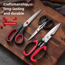 3 Sets Multifunctional Stainless Steel Scissors, Kitchen Scissors, Household Scissors, Office Scissors And DIY Scissors - 3-piece Set - View 10