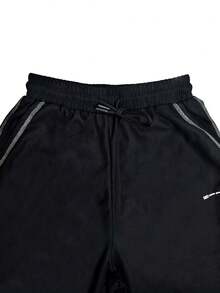 veidoorn Men's Straight-Leg Athletic Pants, With Drawstrings At The Ankles, Simple Casual Pants, For Sports, Outdoor Activities, Hiking - Black - View 8
