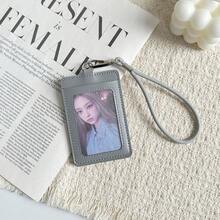 Minimalist Leather Multi-Slot Card Holder, 3-Inch Photo Card Sleeve, Student ID Badge Holder, Access Card Protector, Photo Card Sleeve, For K-Pop Fans, Middle And High School Students, Office Workers, Card Storage, Photo Dust Protection, Portable, Birthday Gift, Holiday Gift, Collectible Storage, Commuting, Campus Use, Desk Organization, Creative Collection, DIY Decoration - A - View 13
