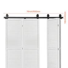 Kit de Rieles para Puertas Corredizas Plegables de Granero, con Montaje Superior, Deslizamiento Suave y Silencioso, Resistente, para Cuatro Puertas de Armario, Lavandería, 1930 x 40 x 6 mm - 7,9 kg - Ver 10