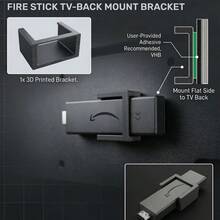 3pcs Plastic Wall Mount Brackets (Adhesive Tape Not Included) Compatible With Fire TV Stick, Durable, Space-Saving, Compact Design, Easy Installation, Streaming Device Mount, Practical Home Entertainment Accessory - Multicolor - View 6