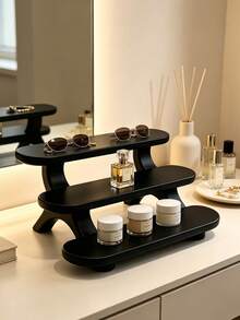 3-Tier Countertop Display Rack, Countertop Storage Rack, Small Plastic Tiered Storage Rack, Suitable For Bathroom Vanity, Cosmetics, Perfume, Nail Polish, Skincare Samples, Desktop Stationery, Mini Figurines And Collectibles, Birthday Gift, Christmas Gift - Multicolor - View 6