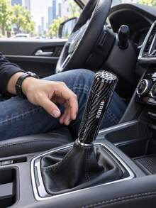 1 buah Tombol Tuas Persneling Paduan Aluminium, Gagang Tuas Persneling Pengganti Logam untuk Interior Mobil, Pilihan Label Acak - hitam - View 6