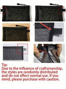 Kantong Penyimpanan Bermotif "Obat", Tas Organizer, Dompet Rantai Anti Pencurian, Tempat Paspor, Pengatur Kabel, Tas Kosmetik, Dompet Koin, Desain Jaring untuk Akses Mudah, Cocok untuk Penggunaan Sehari-hari dan Perjalanan - MultiWarna - View 10