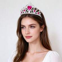 8pcs Heart Crown Set, Multi-Color Assortment, Holiday Party, Costume Props - Multicolor - View 6