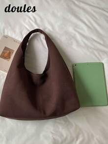 Minimalist Fashion PU Leather Shoulder Bag, Suitable For Commuting And Travel - Coffee - View 4