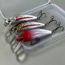3pcs 6.5cm/11.2g Sinking Wobbling Fishing Lure With Sharp Quality Hooks - Multicolor - View 3