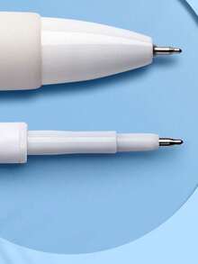 1/5/10/24pcs Gel Pens, White Barrel, Retractable Ballpoint, 0.5mm Tip Diameter, Black Ink, Quick-Drying, Smooth Writing, Suitable For School, Business, Document Recording, Office Use, Also Suitable For Students, Office Workers, Teachers And Learning Supplies Needs. - Multicolor - View 4