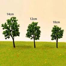 Plastic Trees 4-12cm For Railway Landscape, Suitable For Decorating Railway Landscape Architectural Models, Toys, Mini Model Kits, Forest, Scene Matching - Multicolor - View 5