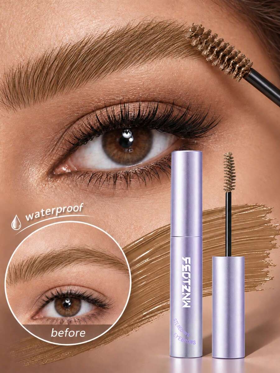 FEOTZNW Waterproof Long-Lasting Eyebrow Dye, Create Natural Feather-Like Eyebrows, Comes With Eyebrow Brush, Perfect Valentine's Day Gift - 01# Milk Coffee Color - View 1