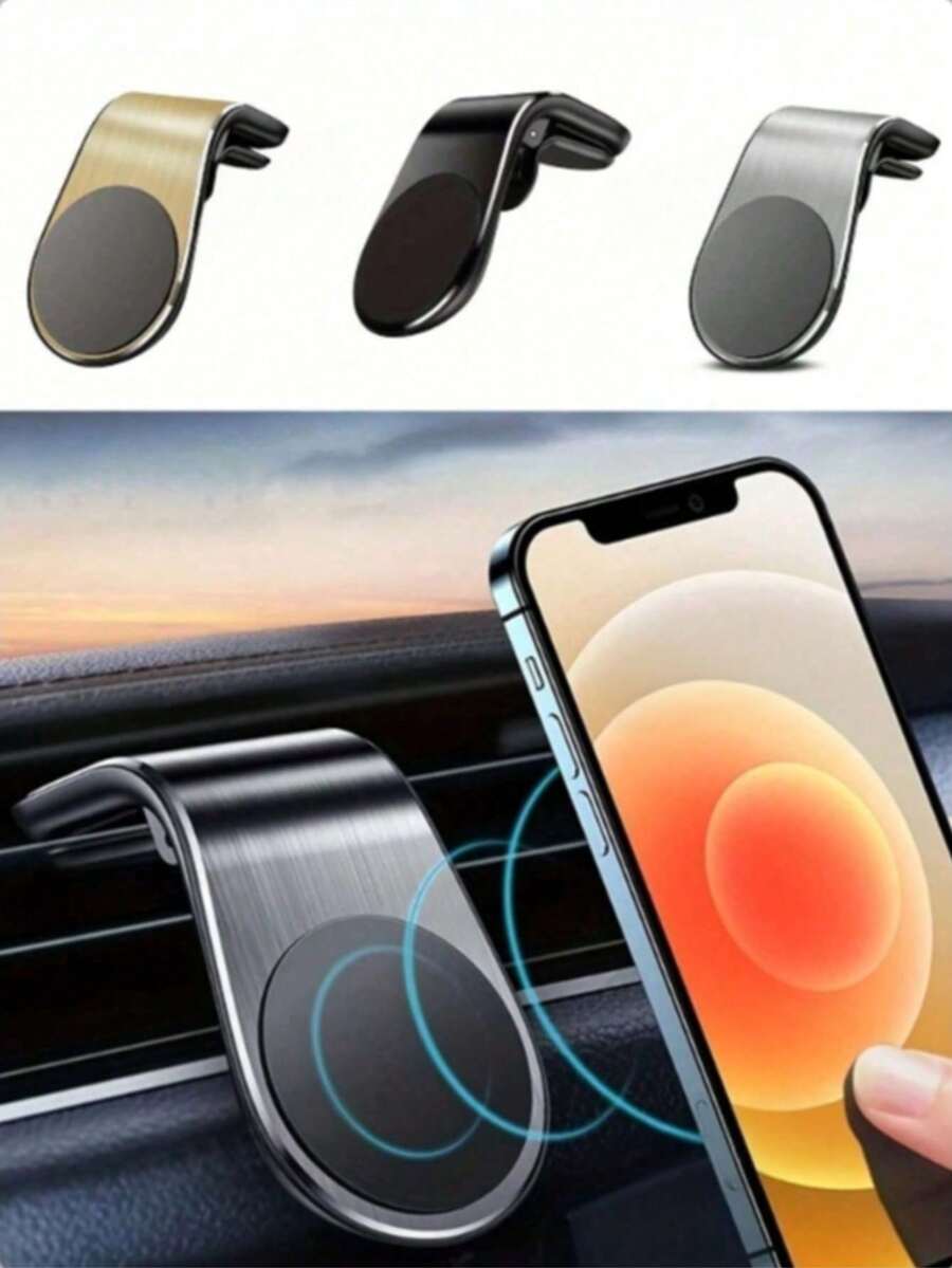 Dudukan Ponsel Mobil, Dudukan Ponsel Ventilasi AC Mobil, Cocok untuk Perangkat Navigasi, Dudukan Ponsel Berbentuk L