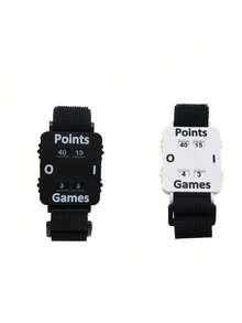 Tennis/Padel Score Wristband - Instant Score Tracker, Wrist Counter, No Memory Loss, Suitable For Singles/Doubles Matches - For Coaches, Referees, Players (White/Black) - Scorekeeping Wristband Manual Scoreboard, Portable Watch-Style Scoreboard, Badminton/Tennis/Table Tennis Match Score Counter, Adjustable Hook And Loop Strap, Small Flip Scoreboard, Outdoor Sports Training Scorekeeping Tool, Black/White Dual Color Options, Simple Manual Dial Scorekeeping Equipment - Multicolor - View 14