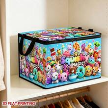 1 Buah Kotak Penyimpanan Lipat Motif Ajaib Squishy di Bawah Tempat Tidur dengan Penutup Resleting - Cocok untuk Mengatur Buku, Penyimpanan di Bawah Tempat Tidur, Penyimpanan di Bagasi Mobil, Kosmetik, Peralatan Penataan Rambut, Penyimpanan Mainan, Penyimpanan Perlengkapan Sekolah Siswa, Kantor, Pengorganisasian Rumah, Pakaian, Selimut, Penyimpanan Kapasitas Besar untuk Barang-Barang Sehari-hari - A - View 8