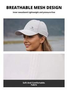 CAMEL CROWN Unisex Baseball Cap New Summer Sun Protection Sports Tennis Hat Face-Slimming Sun Hat - Silver Gray - View 2