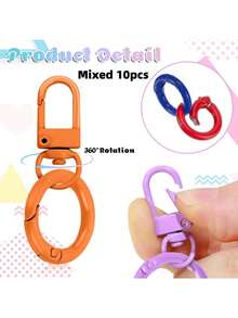 Móc khóa lò xo handmade DIY nhiều màu kẹo ngọt dùng làm trang sức và túi xách, khóa cài cho móc chìa khóa, quần áo búp bê và khóa túi - Nhiều màu - Xem 2