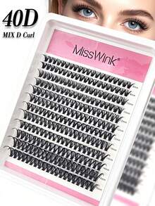 1 صندوق من مجموعات الرموش الطبيعية الناعمة 40D، أطوال مختلطة 8-16 ملم، 0.07 ملم D-Curl، ألياف المنك، مناسبة للمكياج اليومي ومكياج الحفلات - مشاهدة 7