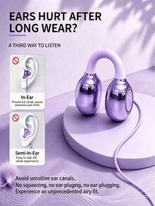 Lenovo Earphone kabel jepit "Superpower" tidak dimasukkan ke dalam telinga. Earphone ini menawarkan panggilan definisi tinggi dengan peredam kebisingan dan koneksi langsung ke ponsel dan komputer. Kompatibel dengan Xiaomi, Vivo, dan perangkat antarmuka Type-C lainnya. - View 4