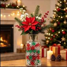 100/300Pcs Fake Snowflake Table Confetti Vase Fillers, Artificial Snow Table Scatters DIY Craft Decor For Christmas, New Year, Winter Wedding & Home Party - Multi-pack - View 1