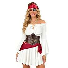 9pcs Women's Pirate Costume Accessories Set, Halloween Costume Accessories, Adult Set (Clothing Not Included) - Multicolor - View 4
