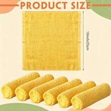 洗臉巾 48/6/12/24入，超柔軟親膚敏感肌面巾，10x10/12x28英吋小/大號，可重複使用可水洗卸妝巾，易沖洗多色臉部清潔巾 - 黃色 - 查看 2