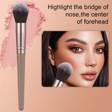 18pcs And 1pc Gift Makeup Brushes Set, Soft Dense Cosmetic Brushes For Foundation Powder Blush Eyeshadow Concealer Contour Highlight, Complete Face & Eye Makeup Brush Kit, Handles For Makeup Beginners And Daily & Party Makeup Application - Multicolor - View 3