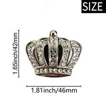 2pcs Rhinestone Crown Car Air Vent Aroma Clip Alloy Crystal Car Interior Decoration Ornament - Crown - View 5