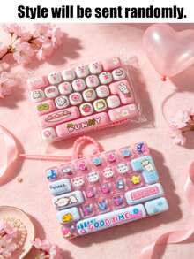 Gantungan Kunci Mainan Keyboard Pereda Stres 26 Tombol, Liontin Keyboard Mainan Kreatif Tekan Jari Ukuran Besar - Cocok Sebagai Hadiah Kecil untuk Pesta Liburan, Gantungan Kunci Keyboard Mini Buku Harian Hewan 26 Tombol, Gantungan Tas Mainan Tombol Pereda Tekanan Portabel, Hadiah Pereda Kecemasan (Pola Huruf/Variasi Warna Acak Adalah Normal/Dikirim Secara Acak) - MultiWarna - View 10