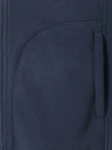 Men's Autumn/Winter Thermal Lined Casual Versatile Zip-Up Vest Jacket, Suitable For Daily Wear, Commuting And Outdoor Sports - Navy Blue - View 4