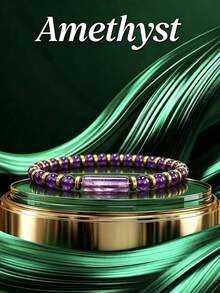 Amethyst Handmade Bracelet, Natural Material, First Choice For Daily Wear - Purple - View 4