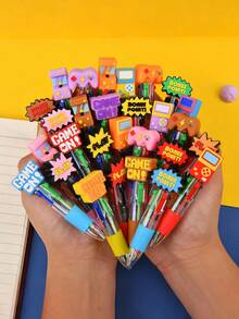 20/10/5/1pc - Set Pena 4 Warna Gaya Konsol Game Mini Berwarna-warni, Pena Ballpoint 4-in-1, Set Hadiah Anak, Hadiah Baby Shower, Hadiah Ulang Tahun, Perlengkapan Kantor & Sekolah, Hadiah Favorit Anak, Hadiah Seru, Natal, Kembali ke Sekolah - MultiWarna - View 1