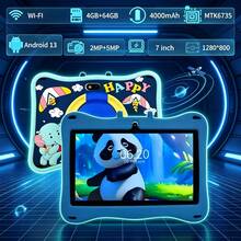 4GB RAM + 64GB ROM / 7 吋平板電腦 / 四核 1.3GHz / Android 13 MTK6735 / 1280x800 HD IPS 螢幕 / 2MP+5MP 相機 / 4000mAh 電池 / WiFi、家長控制、教育、遊戲 / ABS 塑料 + 矽膠,教育平板 - 藍色 - 查看 2