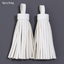 4pcs/Pack Leather Tassel Key Fob, Approx. 9cm Length, Suitable For Clothing, Shoes, Hats, Home Decor PU Tassel Pendant - PU Leather Fringe - View 9