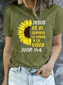 Women T-Shirts - Olive Green - View 1