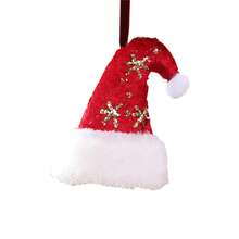 New Christmas Socks Holiday Decor Red & White Christmas Hat Gloves Gift Bag Christmas Tree Small Hanging Ornament - Multicolor - View 5