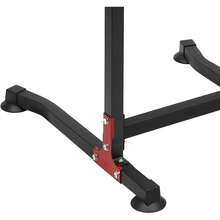 GLADNEY Klimmzugstation Power Tower Dip Station verstellbar, Multifunktion Trainingsstation für Zuhause mit Pull-Up, Push-Up & Beinheben, 150kg belastbar, Fitnessgerät Schwarz für Heimtraining - Standard - Übersicht 7