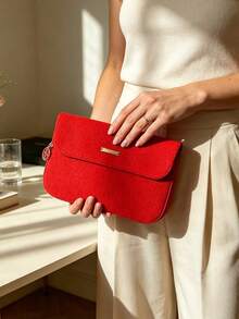 Armani Red Makeup Bag, Embossed Logo, Zipper Closure, Large Capacity Travel Cosmetic Organizer With Handle, Women's Beauty Storage Gift - Red Bag 2 - View 2