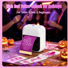 ORICO C50 Mini Thermal Printer, Tattoo Template Printer, Red Transfer Technology, Improved Recognition Rate, Compact Tattoo Equipment, Best Choice For Beginners And Tattoo Enthusiasts, Suitable For Tattoo Printing And Label Printing - Black and White - View 1