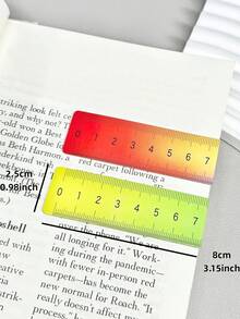 4/12pcs 2-In-1 Magnetic Ruler Bookmark, Creative Multi-Functional Ruler Magnetic Bookmark, Reward Small Gift Magnetic Stationery Supplies, For Daily Study, Reading, Students, Readers And Journal Lovers - Bookmark - View 5