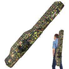 LEOFISHING Portable Foldable Fishing Tackle Bag, Big Belly Fishing Rod Case, Hand & Shoulder Carry Fishing Gear Storage Bag With Extra Pockets For Sea Rods Lures Fishing Accessories, 130cm 150cm 3 Color Available - Multicolor - View 15