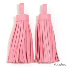 4pcs/Pack Leather Tassel Key Fob, Approx. 9cm Length, Suitable For Clothing, Shoes, Hats, Home Decor PU Tassel Pendant - PU Leather Fringe - View 16