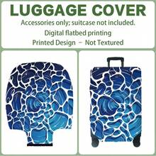 1PC,Flat Print Design,Luggage Cover (Only Luggage Cover, Luggage Not Included),Suitable For 20 To 30 Inch Luggage,Made Of Thickened High-Quality Fabric,Essential Accessory For Your Travel And Checked Luggage. - Multicolor - View 17