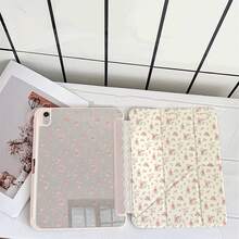 蕾絲粉色小碎花 Y 型支架保護平板保護套，附筆槽，相容 iPad 第 10 代 Smart Case/11(A16 2025)/相容 Galaxy S9/S7/S10+/相容 /相容 - 彩色 - 查看 8