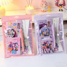 KPop Demon Hunters K-POP Gift Stationery Set With Badge, Pen And Notebook, Bestselling Stationery Store Selection, Suitable For Teenager Desk Decor, Holiday Gift, Classroom Incentive Prize, Fan Giveaway - Multicolor - View 1