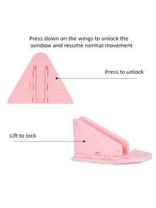 Multifunctional Window And Sliding Door Security Lock - Durable Plastic, Easy To Install, Security Lock Sliding Door Lock Sliding Window Lock Stopper, Window Security Lock - Multicolor - View 5