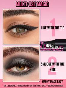 MISSLYN 2pcs Halloween Makeup Set, Multi-Use, Creamy Texture, Smoky Eyeliner, Matte Eyeliner, Easy To Blend Smooth, Rich Pigment Long-Lasting Lip Gloss, Silky Lightweight Formula, Suitable For Birthday, Best Gift, Party Ready, New Year Gift - #Set1 - View 6