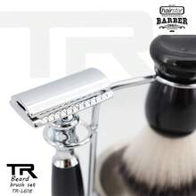 Men's Shaving Kit  Stainless Steel Stand - Beard Comb + brush - View 2