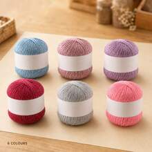 100g/Lot Colorful Unique Gold Silver Glitter Cotton Metallic Yarn Skein Crochet Thread Sweater Scarf Hat Craft Bag - A - View 5