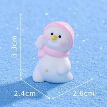 Christmas Snowman Shaped Decorative Ornament, Holiday Gift, Gift Bag Filler, Tabletop Decoration, Desk Decor, Create Christmas Atmosphere, Snow Scene DIY Decorative Ornament - Multicolor - View 8