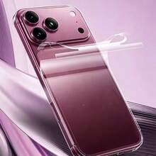 1pc Back Protective Film Compatible With Apple 18 PRO/18 Pro Max, Full Coverage Hydrogel TPU Soft Back Film - Clear - View 4