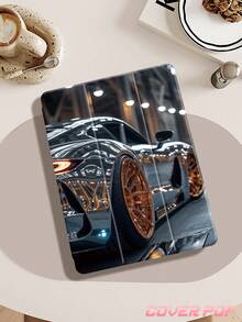 Silver Sports Car Pattern Compatible With IPad Air 8(M4)2026(11 Inch)/2026(13 Inch), Air 4/5 10.9 Inch, 10th Gen, 7/8/9 Gen 10.2 Inch, Compatible With Samsung Galaxy Tab S6 10.4 Inch, Tab A7 Lite 8.7 Inch, Built-In Pencil Slot, Auto Sleep/Wake, Fashion, Cute Gift Suitable For Back To School, Vacation, Holidays And Other Occasions - Multicolor - View 4